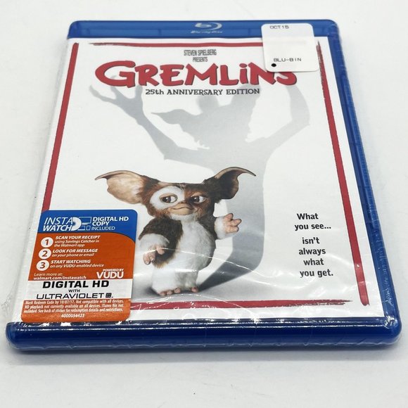 Gremlins Blu Ray DVD 25th Anniversary Edition Digital HD Movie-FREE Poltergeist - Picture 1 of 12